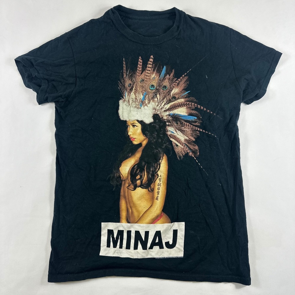 Vintage Nicki Minaj‎ The Pinkprint Tour T-Shirt Men's Small Black Concert Merch